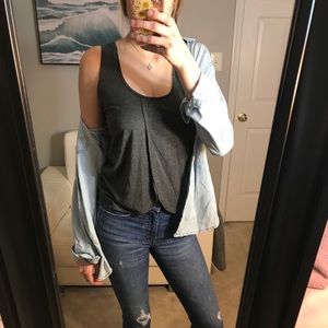 Old navy tank with open front